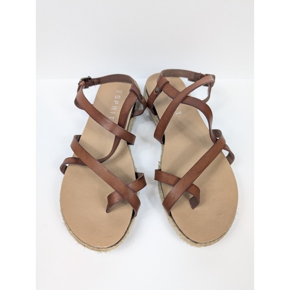 Esprit Shoes - Esprit Judy Brown Espadrille Wedge Sandals Women's Size 8M